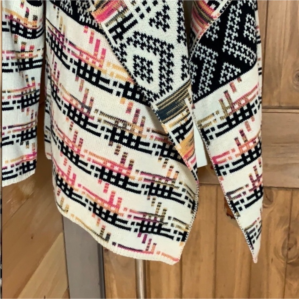 Baciano by Bacci tribal print / Aztec design cardigan sweater Size Large New - Picture 6 of 11